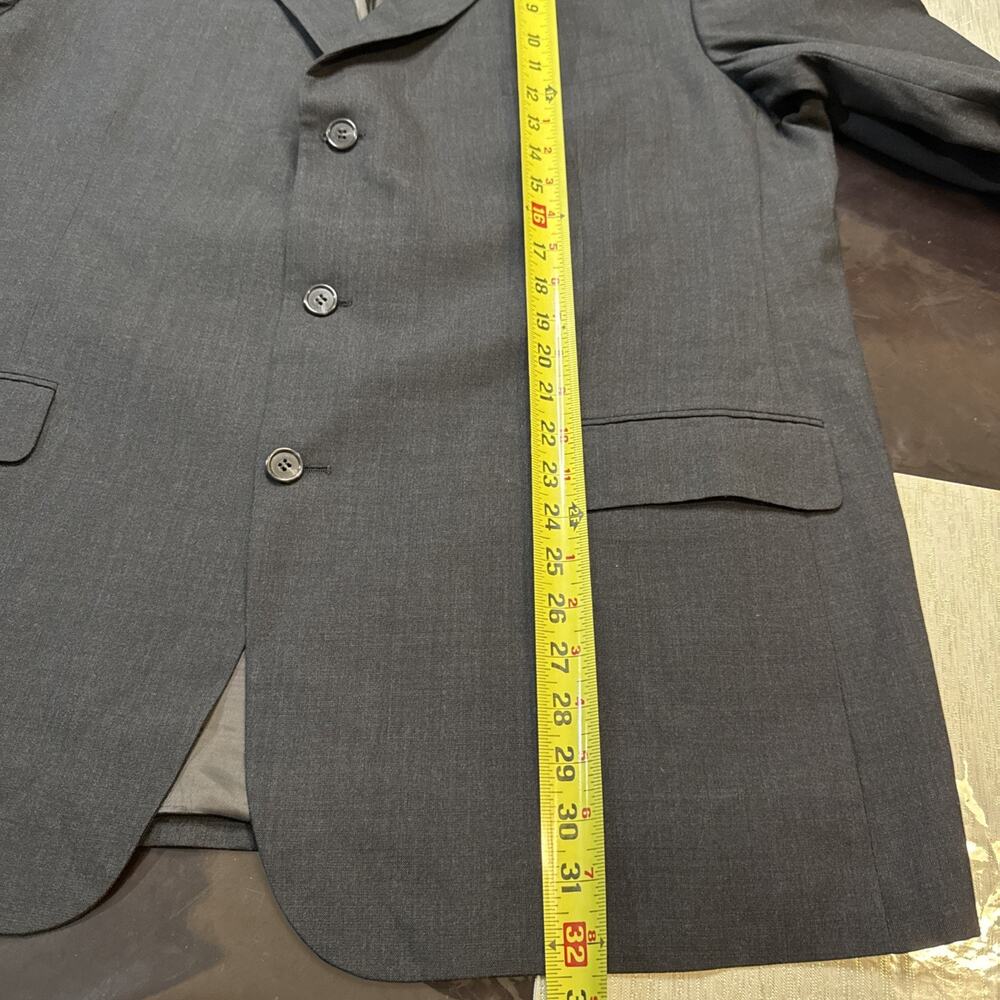 Brooks Brothers Brooksease Mens Charcoal Blazer 48R Wool USA Made 3 Button - Picture 10 of 14